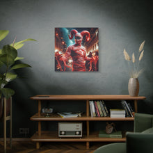 Load image into Gallery viewer, Halloween Themed Canvas Art, Spooky Decor, Unique Wall Hanging, Haunted House Artwork, Gift for Halloween Lovers, Fright Night Decor
