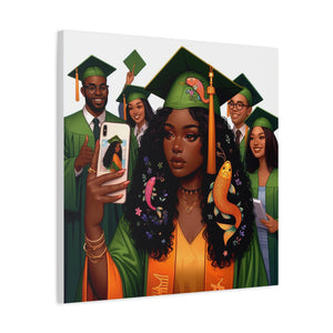 Graduation Celebration Canvas Print, Modern Art for Graduates, Unique Gift for Student, Home Decor, Thoughtful Graduation Gift