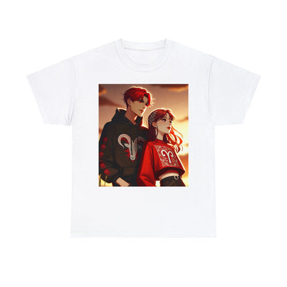 Unisex Aries Couple (3) Heavy Cotton Tee