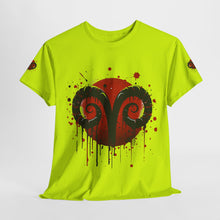 Load image into Gallery viewer, Aries Heart Tee, Unisex Heavy Cotton T-Shirt, Astrology Gift, Birthday Present, Graphic Tee, Casual Wear, Unique Design
