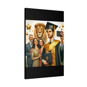 Graduation Canvas Wall Art, Family Celebration, Proud Graduate Gift, Personalized Home Decor, Customizable Art Piece