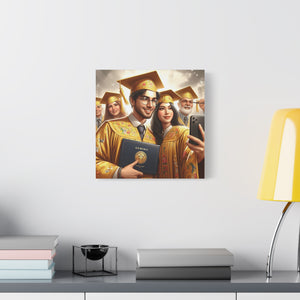 Graduation Celebration Canvas Wall Art, Perfect Gift for Graduates, Home Decor, Graduation Party Decor, Unique Graduation Memory