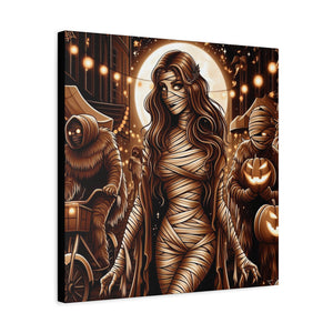 Canvas Wall Art: Halloween Virgo Astrology Mummy