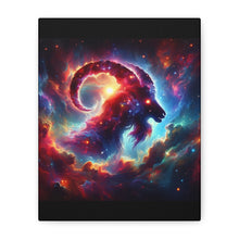 Load image into Gallery viewer, Cosmic Aries Ram Canvas Art, Galaxy Wall Decor, Astrology Gift, Stretched Canvas, Home Decor, Celestial Artwork

