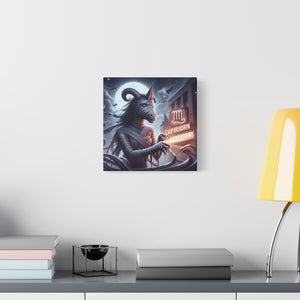 Canvas Print - Halloween Capricorn Astrology Mummy