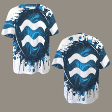 Load image into Gallery viewer, Aquarius Round Neck Loose T-Shirt (Inky Splatter) 3

