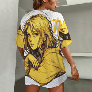 Gemini Round Neck Loose T-Shirt (Rough Sketch) 2