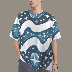 Aquarius Round Neck Loose T-Shirt
