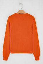 Load image into Gallery viewer, Flamingo Halloween Spooky Face Hollowed Pattern Casual Sweater
