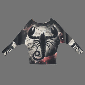 Designer (38) Scorpio Casual Long Batwing Sleeve Off Shoulder Sweater