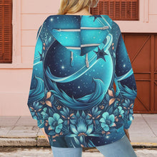 Load image into Gallery viewer, Design 277209717 Aquarius Women&#39;s Drawstring Pocket Hoodie
