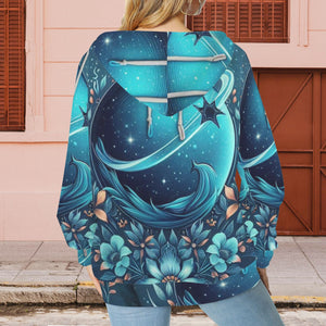 Design 277209717 Aquarius Women's Drawstring Pocket Hoodie