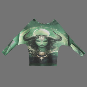 Designer (40) Taurus Casual Long Batwing Sleeve Off Shoulder Sweater
