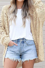 Load image into Gallery viewer, Black Casual Hollowed Knit Dolman Sleeve Cardigan
