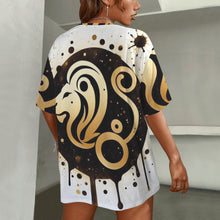 Load image into Gallery viewer, Leo Round Neck Loose T-Shirt (Inky Splatter) 4
