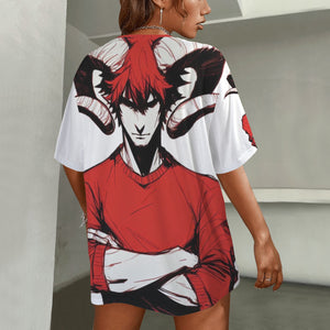Aries Round Neck Loose T-Shirt (Rough Sketch) 3