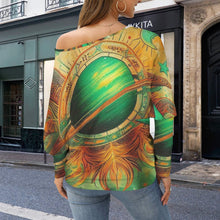 Load image into Gallery viewer, Design 403427614 Pisces Casual Long Batwing Sleeve Off Shoulder Sweater
