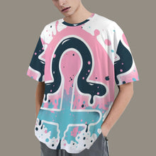 Load image into Gallery viewer, Libra Round Neck Loose T-Shirt (Inky Splatter) 4
