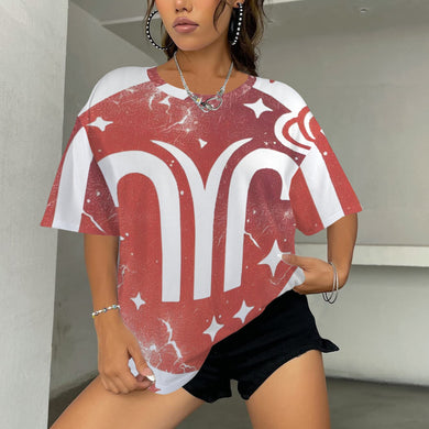 Aries Round Neck Loose T-Shirt