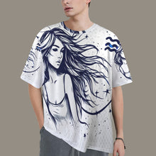 Load image into Gallery viewer, Aquarius Round Neck Loose T-Shirt (Rough Sketch) 3

