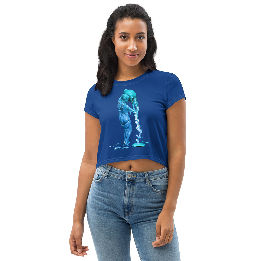 Aquarius (G2) All-Over Print Crop Tee