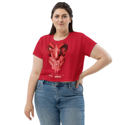 Aries (G2) All-Over Print Crop Tee