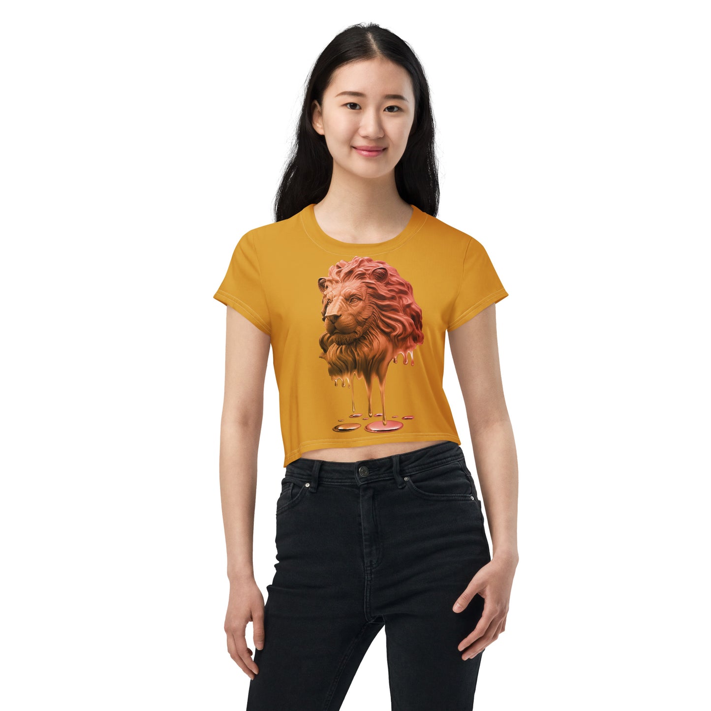 Leo (G2) All-Over Print Crop Tee