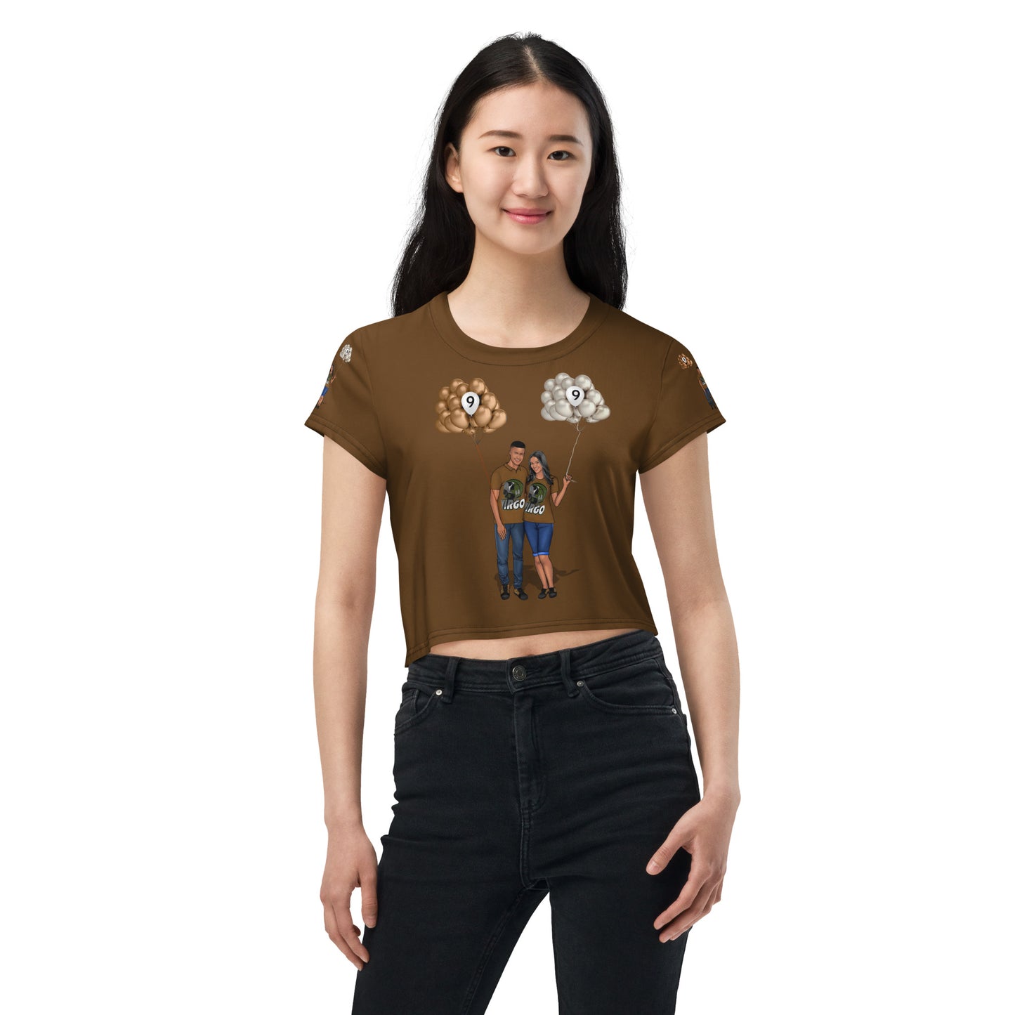 Birthday Virgo All-Over Print Crop Tee