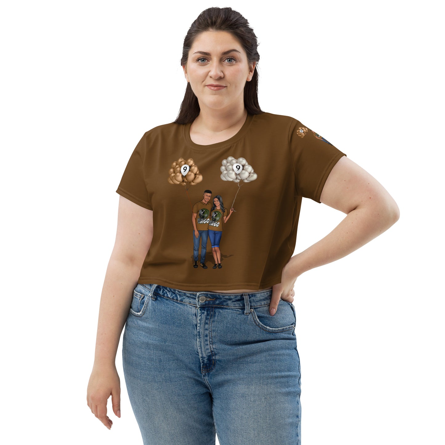 Birthday Virgo All-Over Print Crop Tee