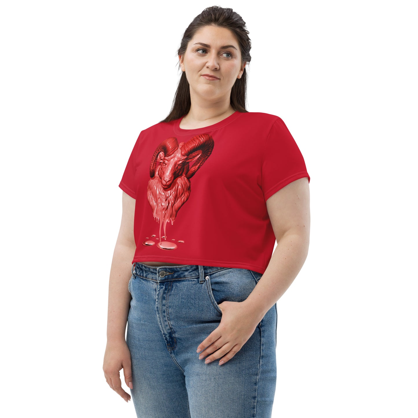 Aries (G2) All-Over Print Crop Tee