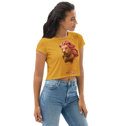 Leo (G2) All-Over Print Crop Tee