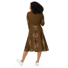 Load image into Gallery viewer, Virgo (G2) All-over print long sleeve midi dress
