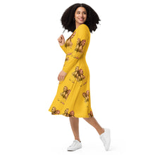 Load image into Gallery viewer, Gemini (G2) All-over print long sleeve midi dress
