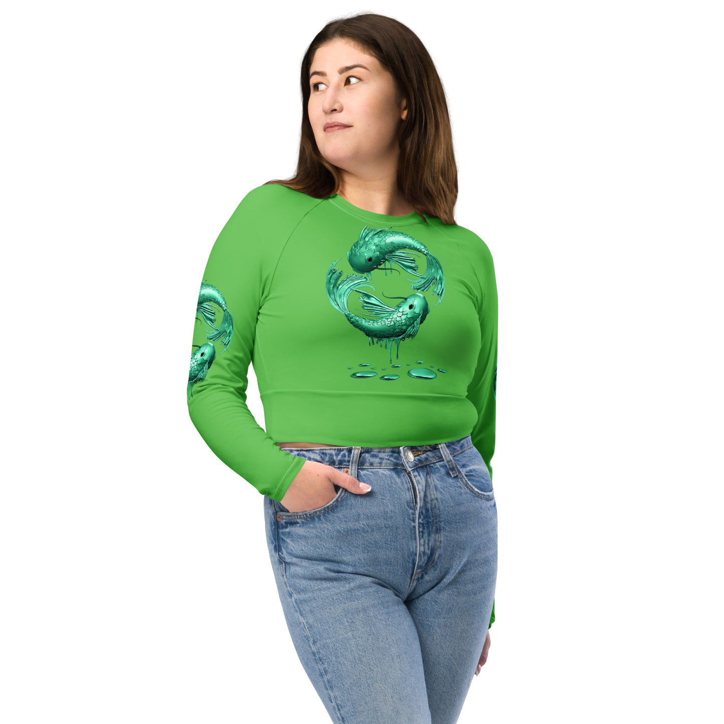 Pisces (G2) Recycled long-sleeve crop top