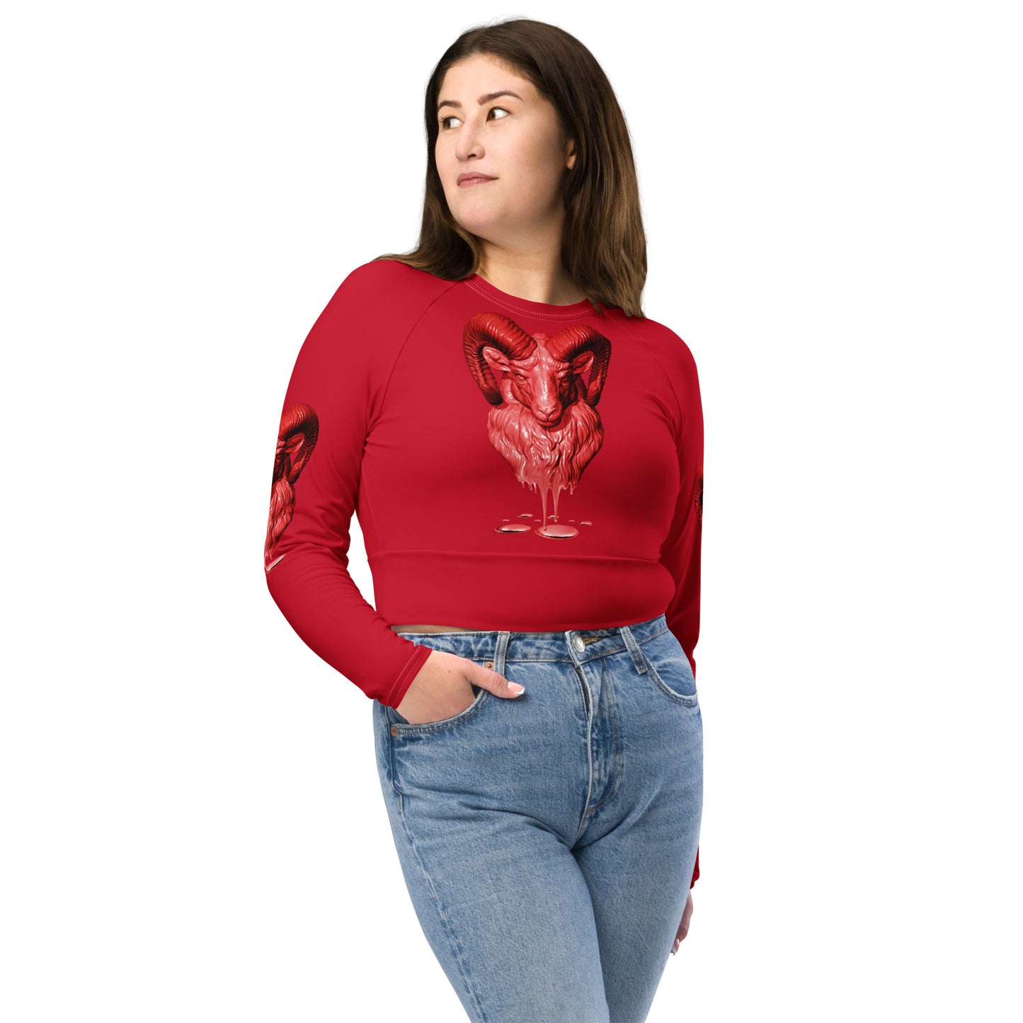 Aries (G2) Recycled long-sleeve crop top