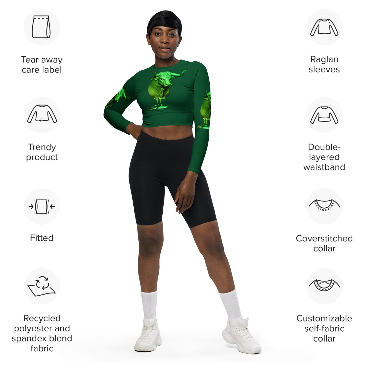 Taurus (G2) Recycled long-sleeve crop top