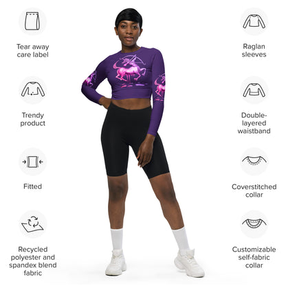 Sagittarius (G2) Recycled long-sleeve crop top