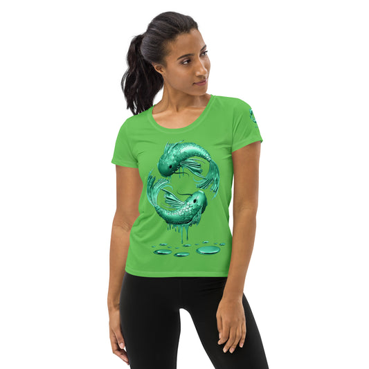 Pisces (G2) All-Over Print Women's Athletic T-shirt