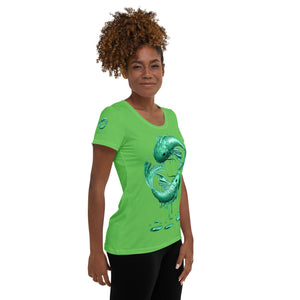 Pisces (G2) All-Over Print Women's Athletic T-shirt