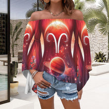 Load image into Gallery viewer, Design 151955639 Aries Off Shoulder Trumpet Sleeve Blouse
