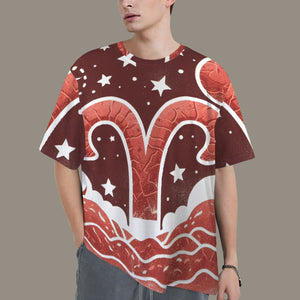 Aries Round Neck Loose T-Shirt