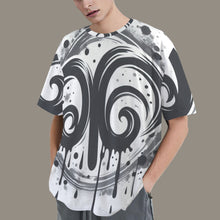 Load image into Gallery viewer, Capricorn Round Neck Loose T-Shirt (Inky Splatter)
