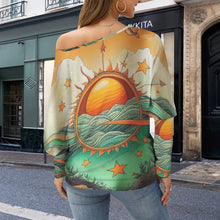 Load image into Gallery viewer, Designer (34) Pisces Casual Long Batwing Sleeve Off Shoulder Sweater
