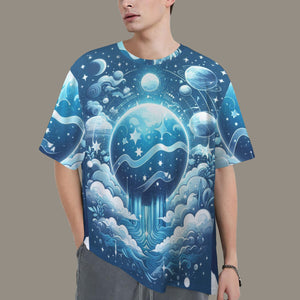 Aquarius Round Neck Loose T-Shirt