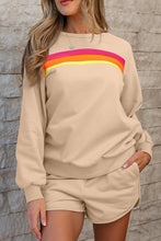 Load image into Gallery viewer, Beau Blue Accent Pullover and Shorts Two Piece Casual Set
