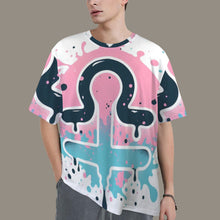 Load image into Gallery viewer, Libra Round Neck Loose T-Shirt (Inky Splatter) 4
