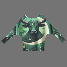 Load image into Gallery viewer, Design 980004746 Taurus Casual Long Batwing Sleeve Off Shoulder Sweater
