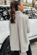 Load image into Gallery viewer, Black Cowl Neck Shift Tunic Top
