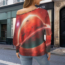 Load image into Gallery viewer, Design 525225874 Aries Casual Long Batwing Sleeve Off Shoulder Sweater
