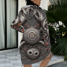 Load image into Gallery viewer, Design 88 Cancer long sleeve hooded drawstring sweatshirt dress
